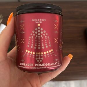 Sugared pomegranate candle